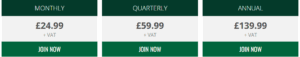 Smart Betting Club Pricing