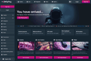 Betplay.io homepage – crypto betting and casino platform
