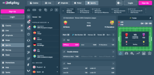 Betplay.io live betting interface – real-time crypto odds