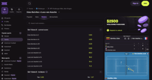 Cloudbet live betting screen – dynamic in-play odds