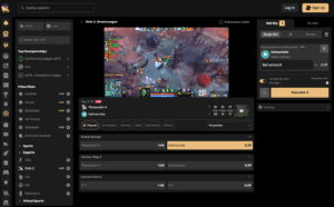 Fairspin live betting page – in-play crypto wagering interface