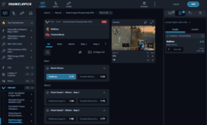 Thunderpick live betting – in-play odds and match tracker
