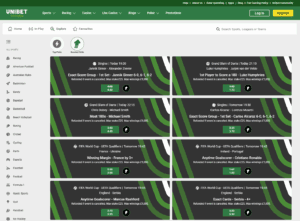 Unibet Bet Builder feature used to combine multiple football selections into one customised bet.