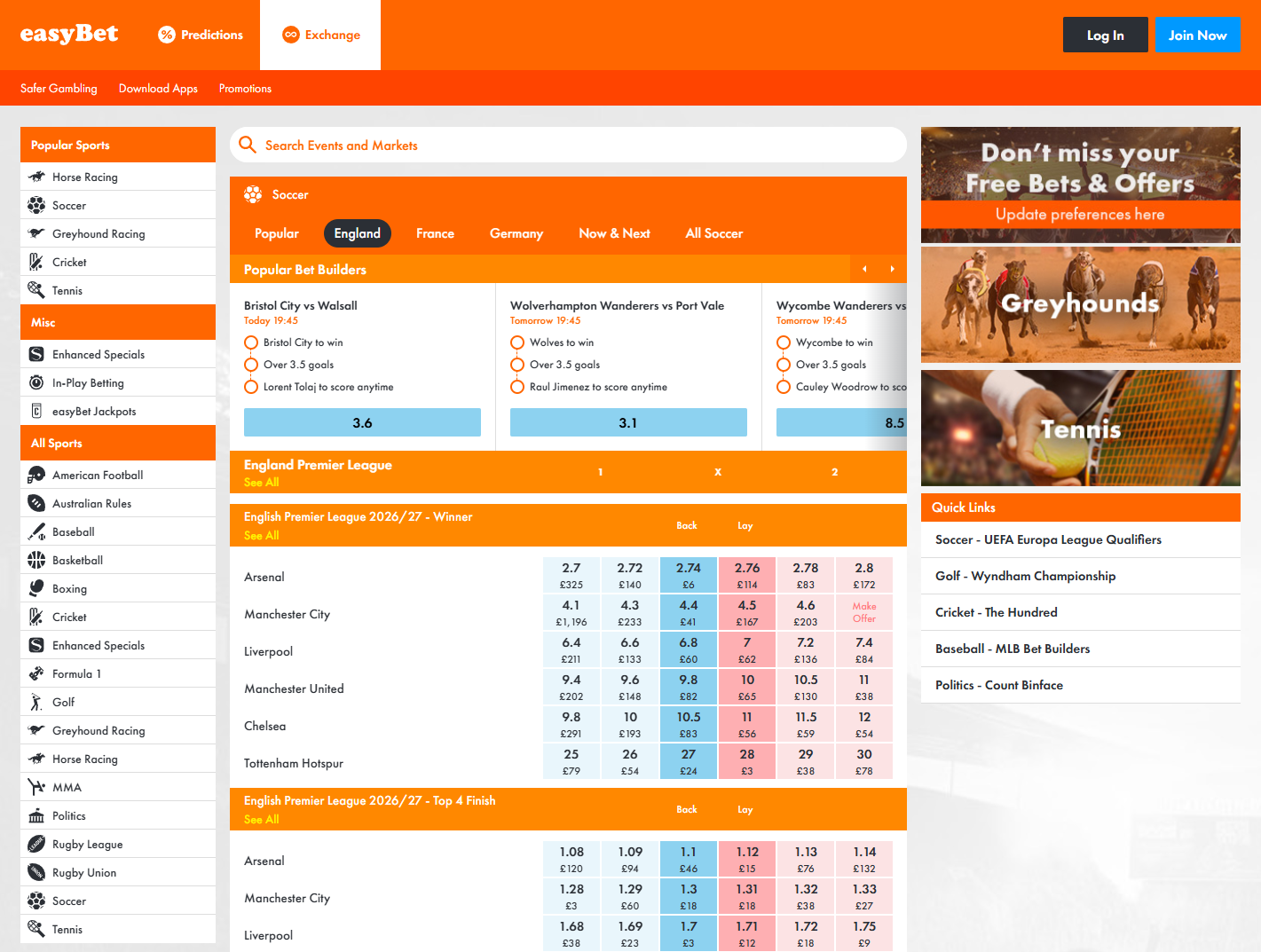 EasyBet - Betting Exchange